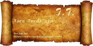 Tarr Terézia névjegykártya